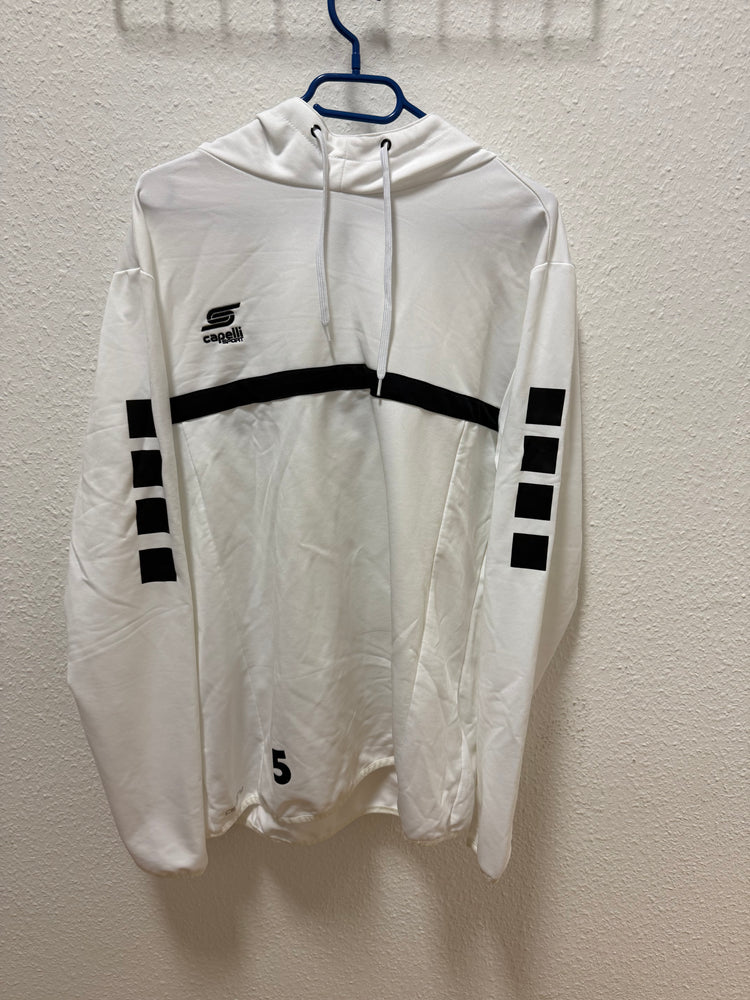 Viktoria Matchworn Präsentations Kapuzenpullover Weiß